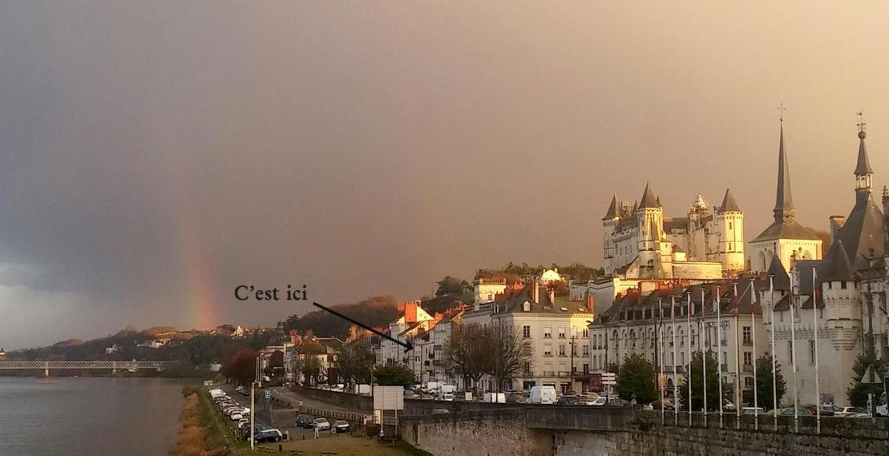 T2 Vue Sur Loire Local Velo Apartment Saumur Exterior foto